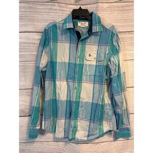 Original Penguin Mens Plaid Button-Down Shirt Size M